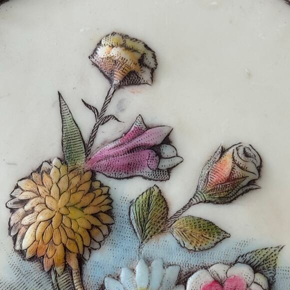 Artini Hand Painted Twin Etched 4D Sculptured Floral Wall Art #10050 Vintage - Picture 7 of 16